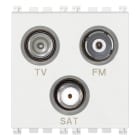 VIMAR SPA - VIW19303.B PRESA TV-FM-SAT DIRETTA 3 USCITE BIANCO
