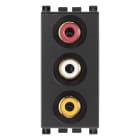 VIMAR SPA - VIW19335 PRESA CON 3 CONNETTORI RCA GRIGIO