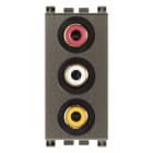 VIMAR SPA - VIW19335.M PRESA CON 3 CONNETTORI RCA METAL