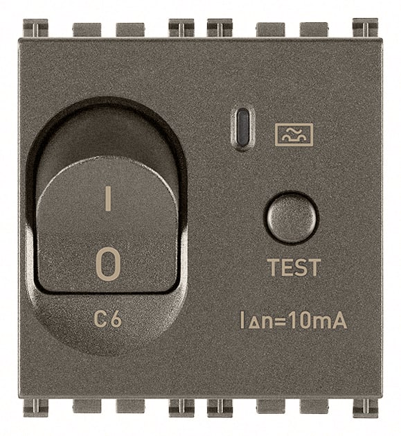 VIMAR SPA - VIW19411.06.M INTERRUTTORE MTDIFF. 1P+N C6 10MA METAL