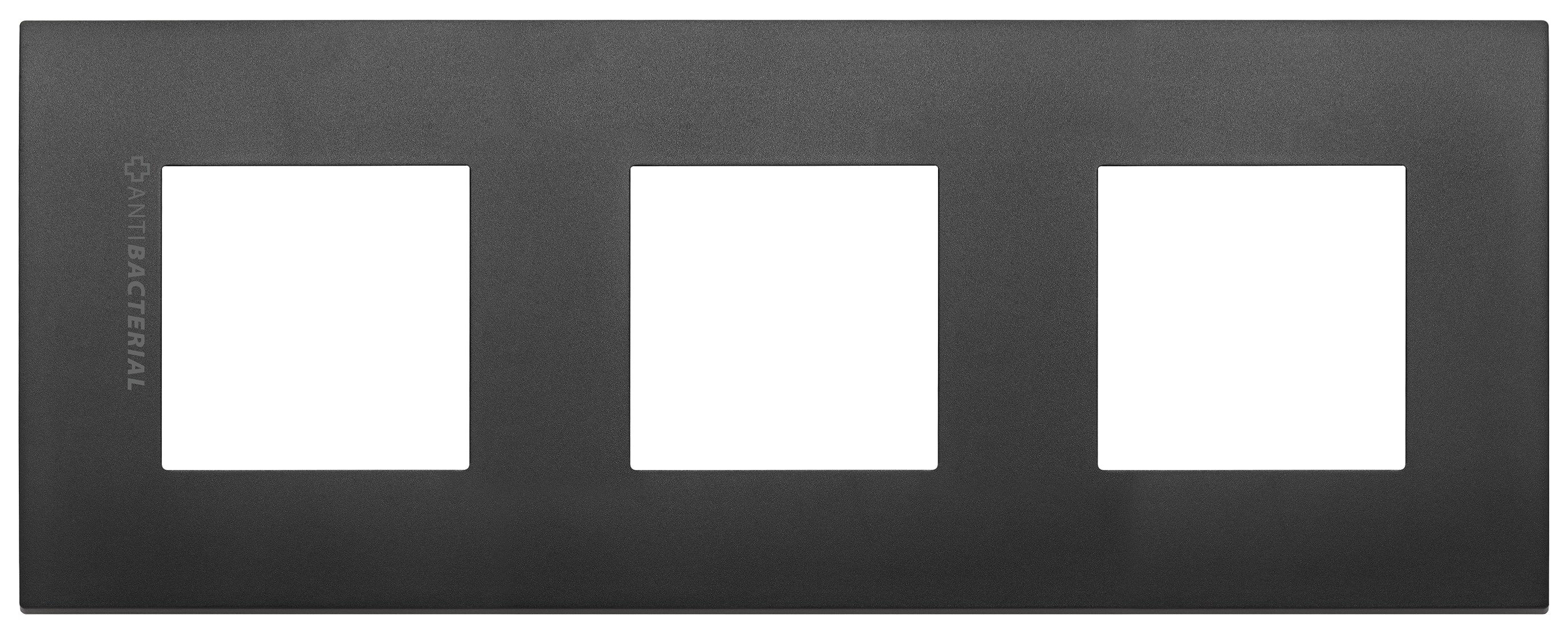 VIMAR SPA - VIW19644.AB.71 Placca 6M (2+2+2)int71 CL antibatt. nero