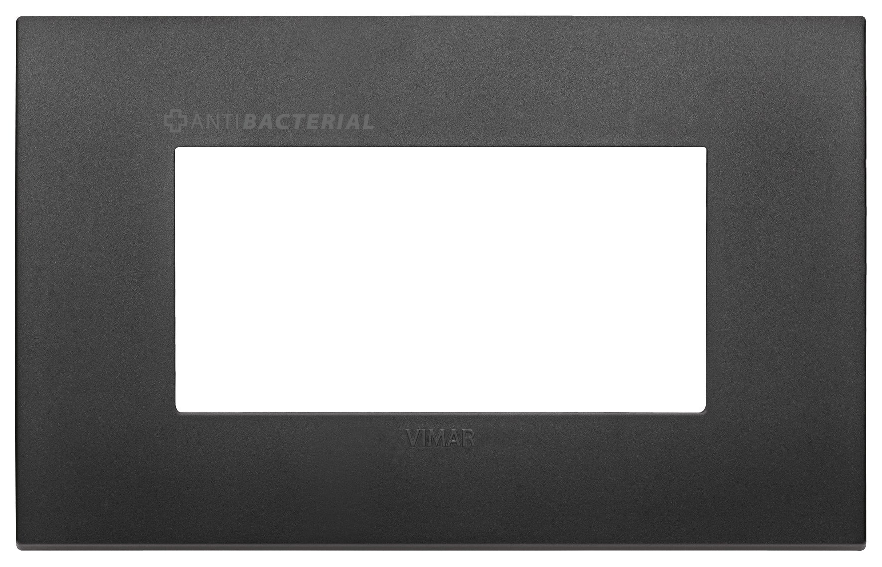 VIMAR SPA - VIW19654.AB.71 Placca Classic 4M antibatterico nero