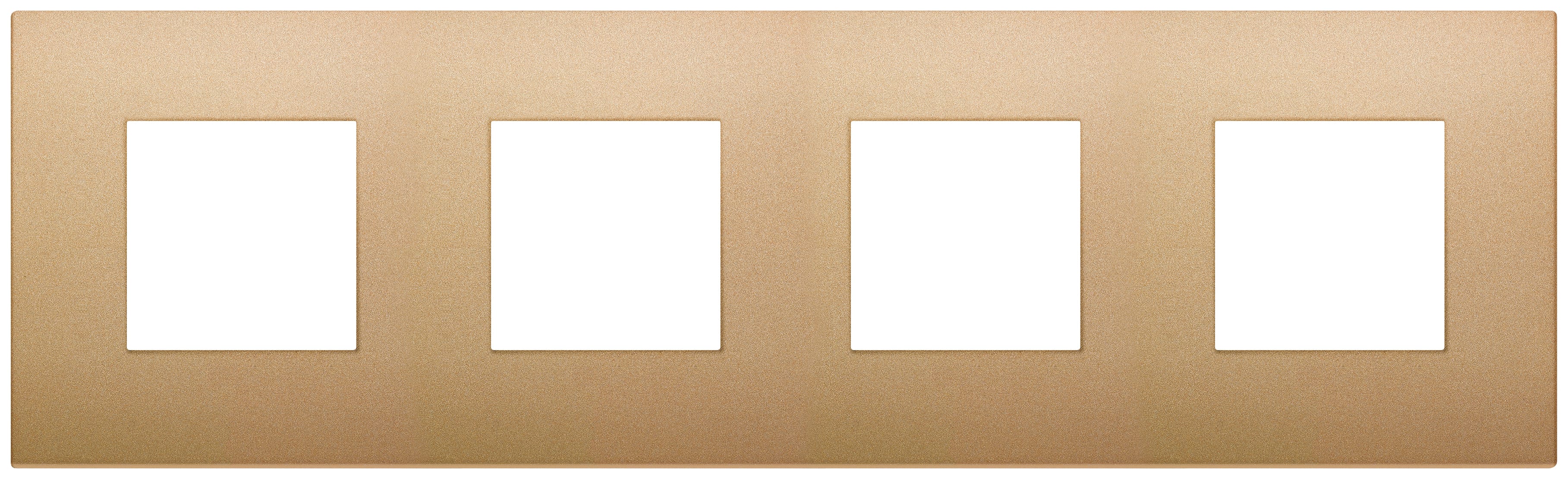 VIMAR SPA - VIW19669.78 PLACCA 8M (2+2+2+2)INT71 CL ORO MATT