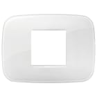 VIMAR SPA - VIW19682.66 Placca Round 2M centrali Reflex ghiaccio