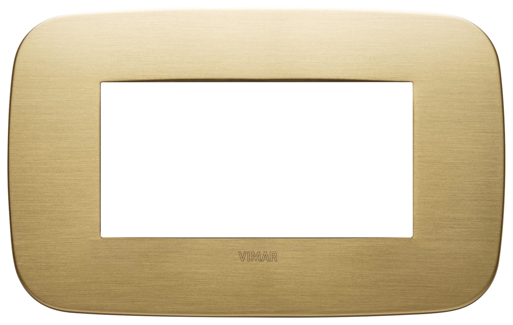 VIMAR SPA - VIW19684.12.01 Placca Round 4M ottone spazzolato