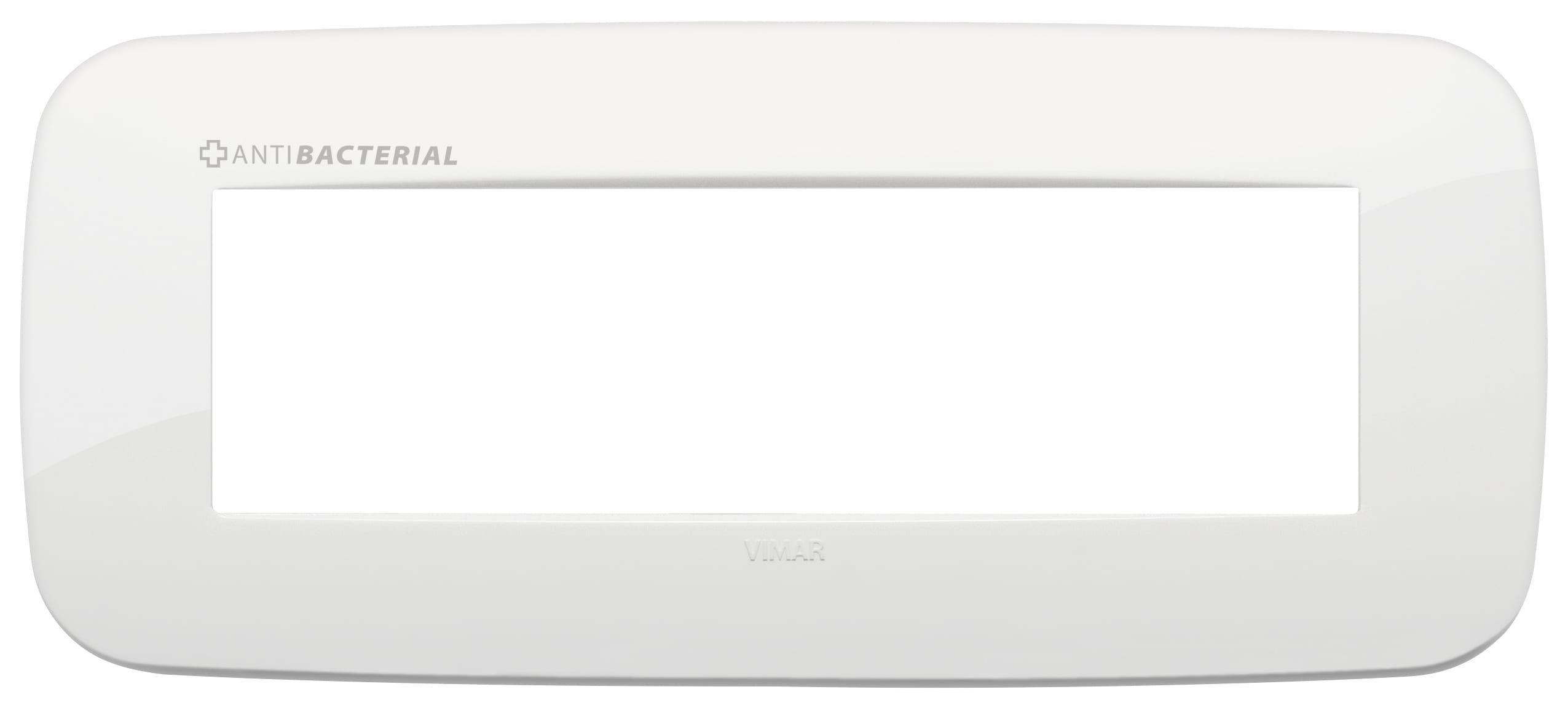 VIMAR SPA - VIW19687.AB.84 Placca Round 7M antibatterico bianco