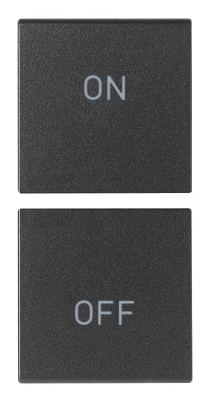 VIMAR SPA - VIW19751.1 DUE MEZZI TASTI 1M SIMBOLI ON/OFF GRIGIO