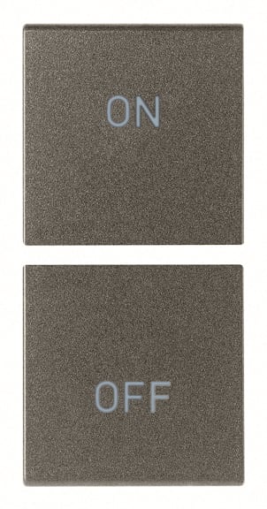 VIMAR SPA - VIW19751.1.M Due mezzi tasti 1M simboli ON/OFF Metal