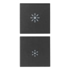 VIMAR SPA - VIW19751.AB.3 2 MEZZI TASTI 1M DIMMER ANTIBAT. GRIGIO