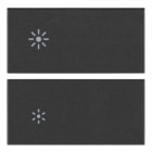 VIMAR SPA - VIW19752.3 Due mezzi tasti 2M dimmer grigio