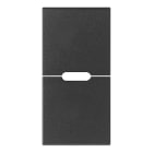 VIMAR SPA - VIW19755 Due mezzi tasti 1M neutro pers. grigio