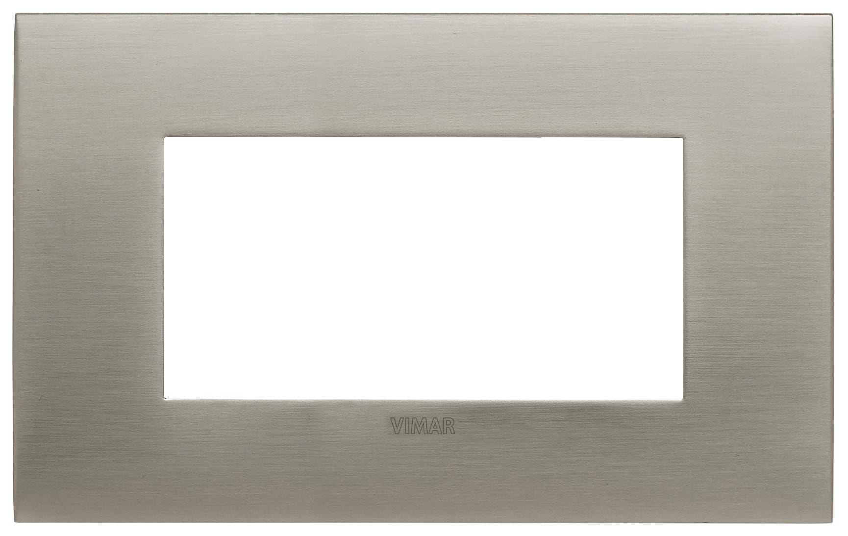 VIMAR SPA - VIW19954.08 PLACCA FIT 4M ACCIAIO SPAZZOLATO