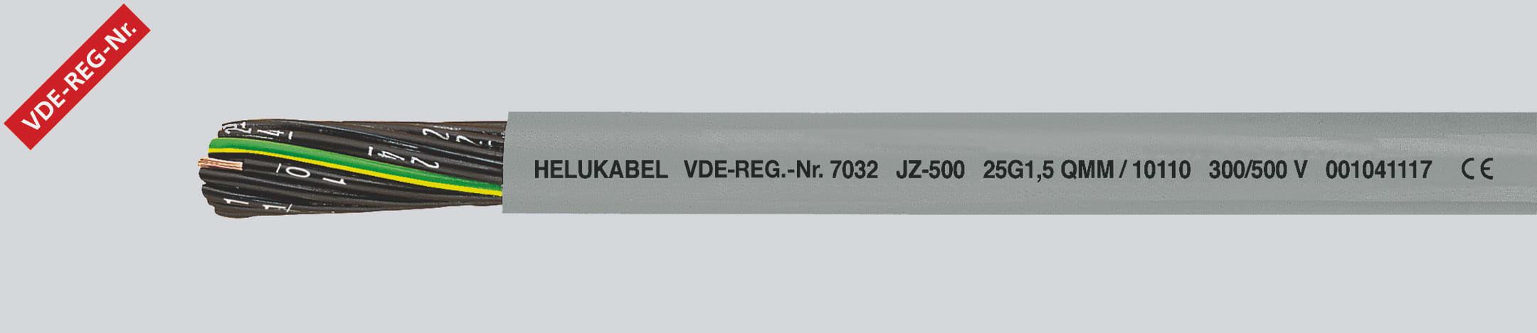 HELUKABEL ITALIA SRL - HLK10001M OZ-500 2X0.5 QMM GREY