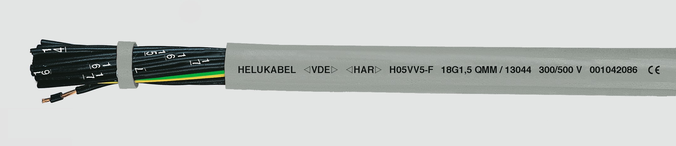 HELUKABEL ITALIA SRL - HLK13003 H05VV5-F (NYSLYO-JZ) 5G0.5 QMM GREY