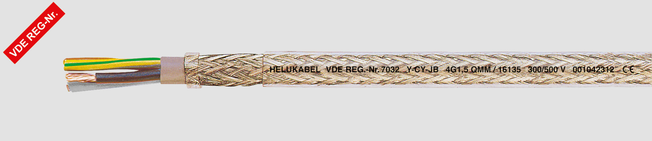 HELUKABEL ITALIA SRL - HLK16201 Y-CY-JZ 3G0.5 QMM TRANSPARENT