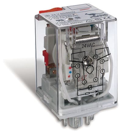PERRY - PER1RE080248AC *RELE OCTAL 2 CT 10A 250V ALIM 48VA