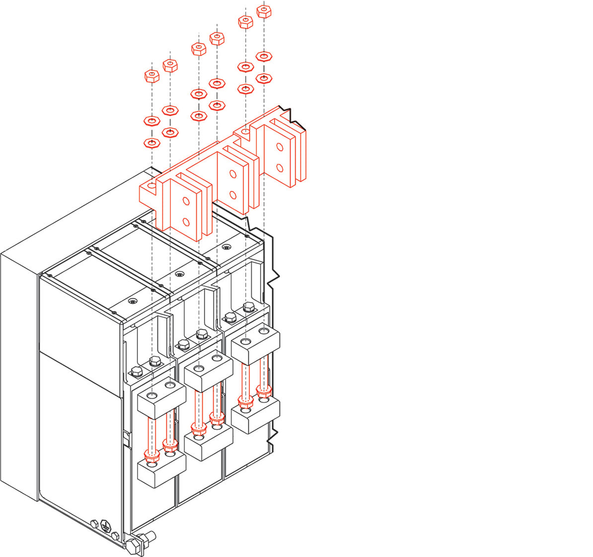 ABB SPA - ABB1SDA038053R1 3 TERM.VERT.III PER FISSO E2
