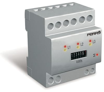 PERRY - PER1SDSD09CET/4 *CONTATORE ENERGIA TRIFASE 63A 4DIN