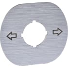 ABB SPA - ABBEL 772 0 MA6-1241 Targhetta joystick 2pos Verticale