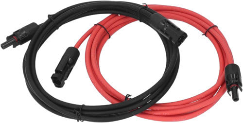 ALPHA ELETTRONICA SR - ALP201-C0015 Kit prolunga fotovoltaico con connettori 1,5m 1x4mm² rosso e nero