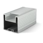ALPHA ELETTRONICA SR - ALPJO380/096-12P Anodized aluminum profile with power supply compartment and flat opal PC cover - 2m
