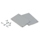 ALPHA ELETTRONICA SR - ALPJO380/097-80 Kit terminali di chiusura di Alluminio ossidato Argento adatti per profilo JO380/097 - 8 viti incluse