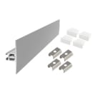 ALPHA ELETTRONICA SR - ALPJO380/162-22K Profilo in alluminio anodizzato argento con due coperture in PC trasparente piane - 2m