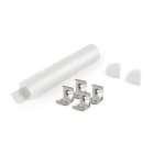 ALPHA ELETTRONICA SR - ALPJO380/173-12K Corner anodized aluminum profile with curved opal PC cover - 2m - Accessories included