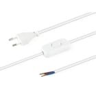 ALPHA ELETTRONICA SR - ALP23-001/20WB 2x0,75 power cable with flying switch - White - 2m