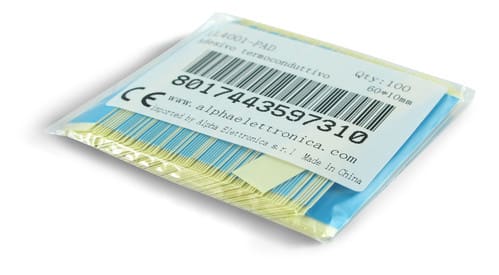 ALPHA ELETTRONICA SR - ALPLL4001-PAD ADESIVO TERMOCONDUT.60X10MM CONF.100 PCS