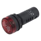 ALPHA ELETTRONICA SR - ALPLL9061-1 INDICATORE LED 22MM 12VDC ROSSO BUZZER