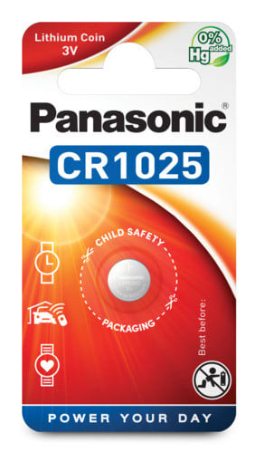ALPHA ELETTRONICA SR - ALPPLP-CR1025 1 PILA BOTT. LITIO CR1025 BLIST.PANASON