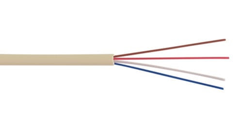 ALPHA ELETTRONICA SR - ALPWTR492A/I Flat telephon cable multi-pole - 4 poles - Ivory