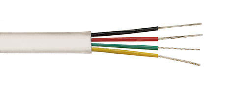 ALPHA ELETTRONICA SR - ALPWTR492A/T Flat telephon cable multi-pole - 4 poles - Ivory
