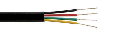 ALPHA ELETTRONICA SR - ALPWTR492N/T Flat telephon cable multi-pole - 4 poles - Black