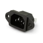 ALPHA ELETTRONICA SR - ALP23-5/2 SPINA DA PANNELLO C14 3POLI FASTON 6.3MM