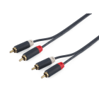 ALPHA ELETTRONICA SR - ALP17-060/02K Premium audio cable - 2 RCA to 2 RCA - 2m - 28AWG (10x0.10) + 30 wires spiral