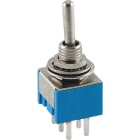 ALPHA ELETTRONICA SR - ALP310-042 Interruttore deviatore Miniatura - 2P - DPCO - ON/OFF/ON - 3A@250V - 6 term. cs
