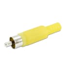 ALPHA ELETTRONICA SR - ALP17-60/1 Coaxial RCA plug with cable guide - Yellow