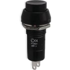 ALPHA ELETTRONICA SR - ALP330-036 Pulsante - Nero - 1P - SPST - OFF/(ON) - N.A. - 1A@250Vac - 2 term. a saldare