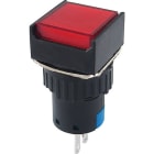 ALPHA ELETTRONICA SR - ALP330-046-1 PULS.PUSH LOCKED 230V 1NO-1NC QUAD.ROSSO