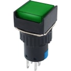 ALPHA ELETTRONICA SR - ALP330-048-4 PULS.PUSH LOCKED 230V 2NO-2NC QUAD.VERDE