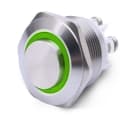 ALPHA ELETTRONICA SR - ALP330-056-4 Pulsante momentaneo antivandalo ø16mm luminoso Verde - 24V - 1P - SPST - OFF/(ON) - N.A. - 3 term. vite