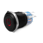 ALPHA ELETTRONICA SR - ALP330-066-1-N1 PULS.INT. 12V ROSSO SELF-LOCK BLACK BODY