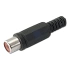 ALPHA ELETTRONICA SR - ALP18-20/1 Coaxial RCA colored socket with cable guide - Black