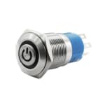 ALPHA ELETTRONICA SR - ALP330-075L-14 Interruttore antivandalo ø16mm bistabile luminoso Rosso/Verde - 24V - 1P - SPDT - ON/ON - 5A@250Vac - 7 term. a saldare