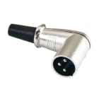 ALPHA ELETTRONICA SR - ALP40-62 90° XLR plug with rubber cable clamp boot - 3-pole