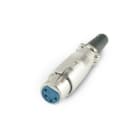 ALPHA ELETTRONICA SR - ALP40-74 XLR socket with rubber cable clamp boot - 4-pole