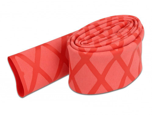 ALPHA ELETTRONICA SR - ALP520-G04R Guaina termorestringente antiscivolo - Restringimento 2:1 - ø20mm - Rosso - 1m