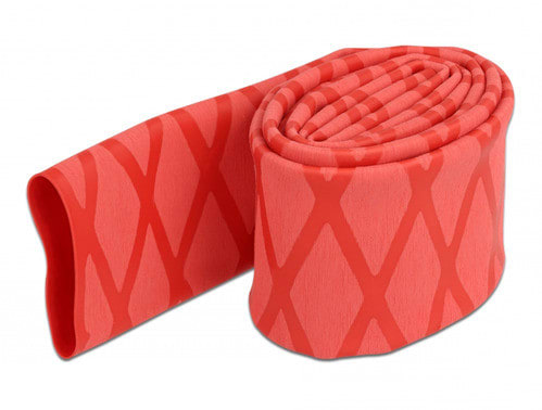 ALPHA ELETTRONICA SR - ALP520-G12R Guaina termorestringente antiscivolo - Restringimento 2:1 - ø30mm - Rosso - 1m